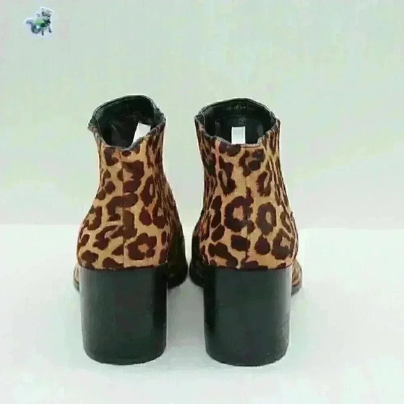 1. State Jerome Women's Brown Leopard Calf Hair Heeled Booties Size US 10/EU 40 - Picture 6 of 10
